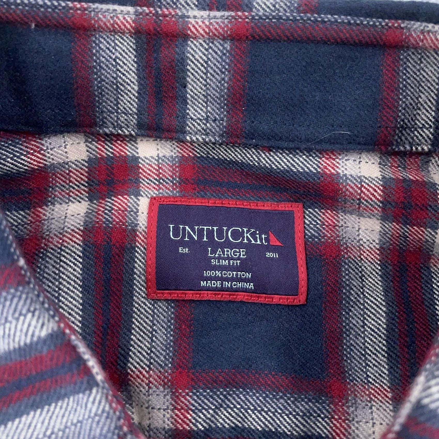 UNTUCKit UNTUCKit Shirt Mens Large Multi Plaid Soft Slim Fit Collared Button Up Size US L / EU 52-54 / 3 - 4 Thumbnail