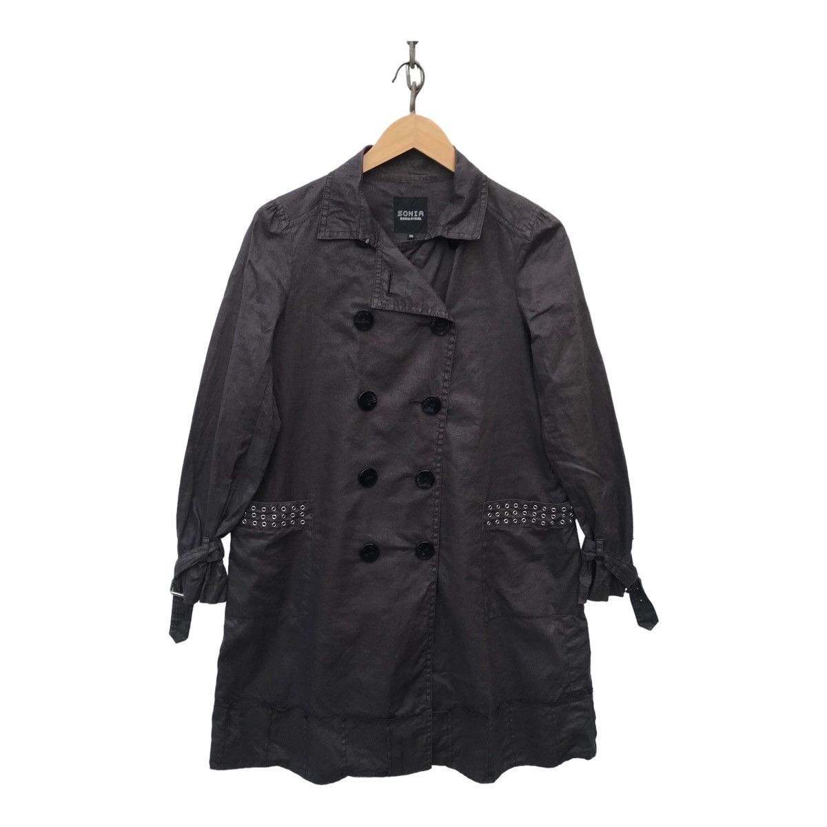 Sonia Rykiel Sonia Rykiel Double Breasted Gothic Fashion Long Coat Size M / US 6-8 / IT 42-44 - 3 Thumbnail