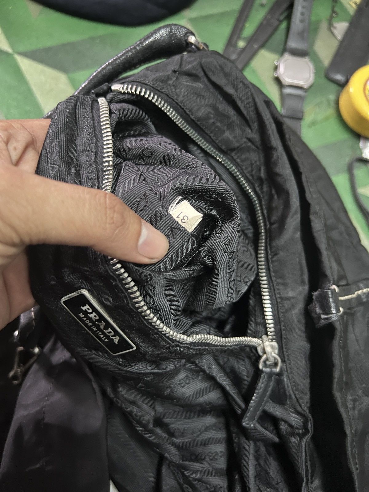 Prada Prada Black Vintage Hand Bag Size ONE SIZE - 7 Thumbnail