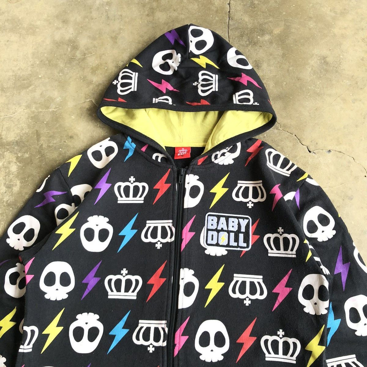 20471120 2000s Baby Doll All Over Print Logo Ziphoodie Black Lgb Size US M / EU 48-50 / 2 - 3 Thumbnail