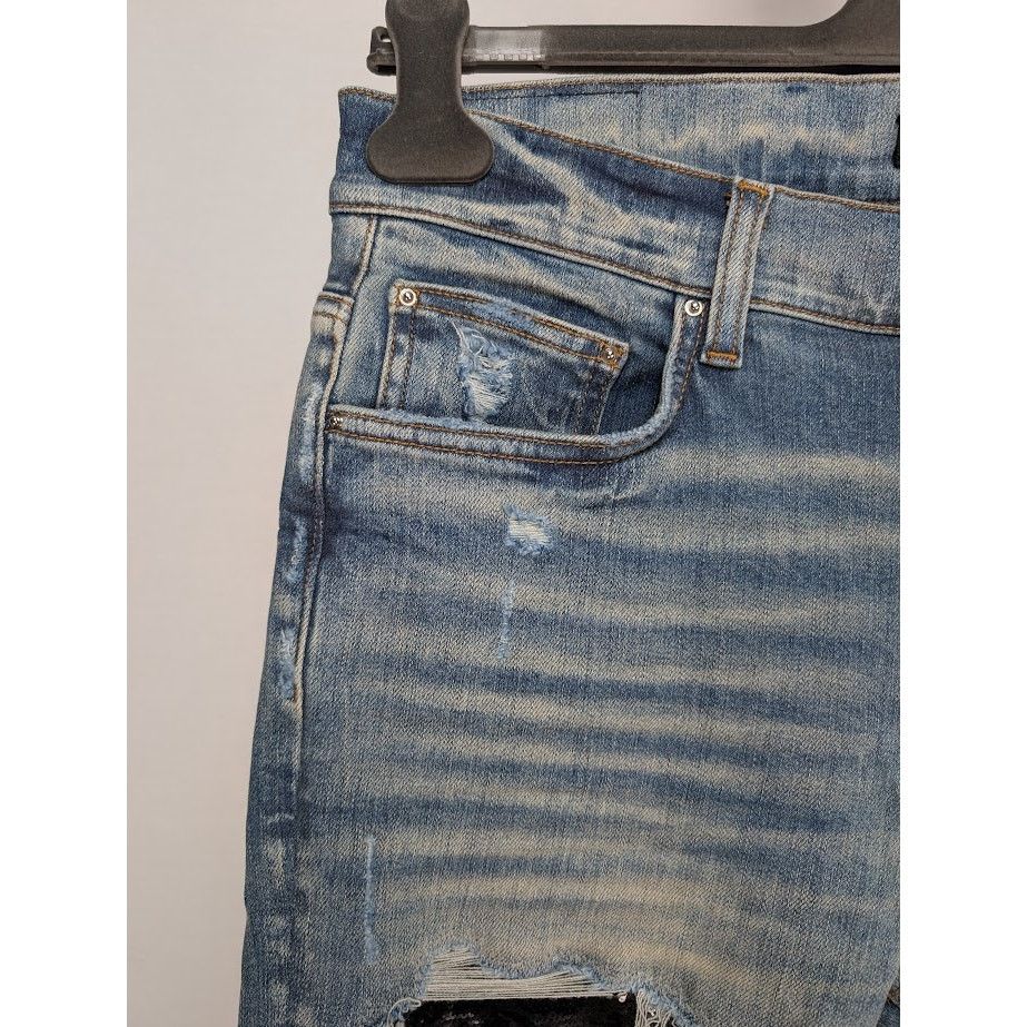 Amiri o1rshd1 Sequin Thrasher Jeans in Vintage Indigo Size US 33 - 8 Thumbnail