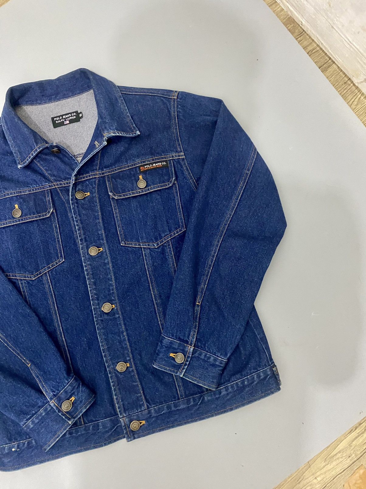 Ralph Lauren 💥American Flag💥Vintage Ralph Laurent Denim Jacket Size US M / EU 48-50 / 2 - 8 Thumbnail