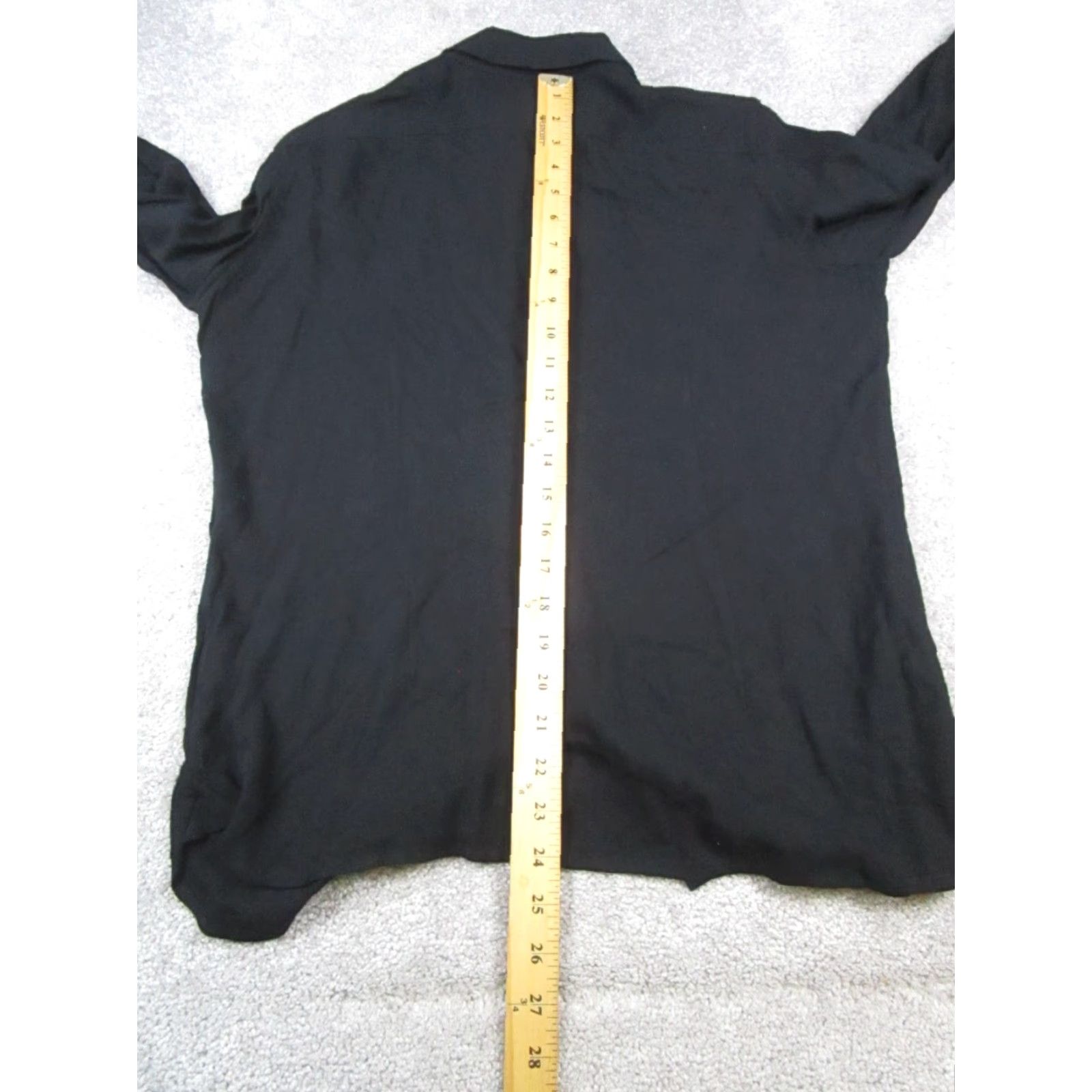 Ralph Lauren LAUREN RALPH LAUREN Black Button-Up Shirt Womens Medium Long Sleeve Collared Regular Fit Solid Size M / US 6-8 / IT 42-44 - 7 Thumbnail