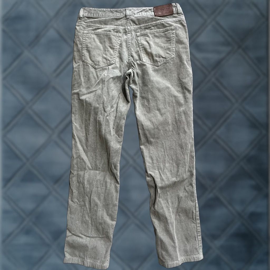 Polo Ralph Lauren Polo Ralph Lauren Pants Women's 20 Gray Corduroy Chinos Flat Front Bootcut 29 in Regular Logo Corduroy Casual Workwear Womens Size 42" / US 20 - 1 Thumbnail
