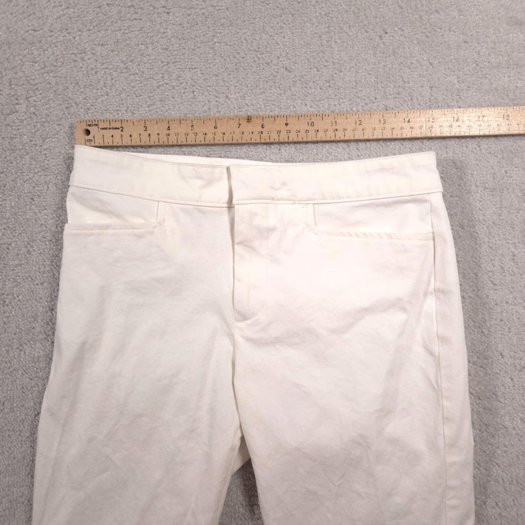 Chaps Chaps Pants Womens 6 White Capri Cropped Stretch Pull On Flat Front Slim Leg Capris Casual Womens Size 28" / US 6 / IT 42 - 6 Thumbnail