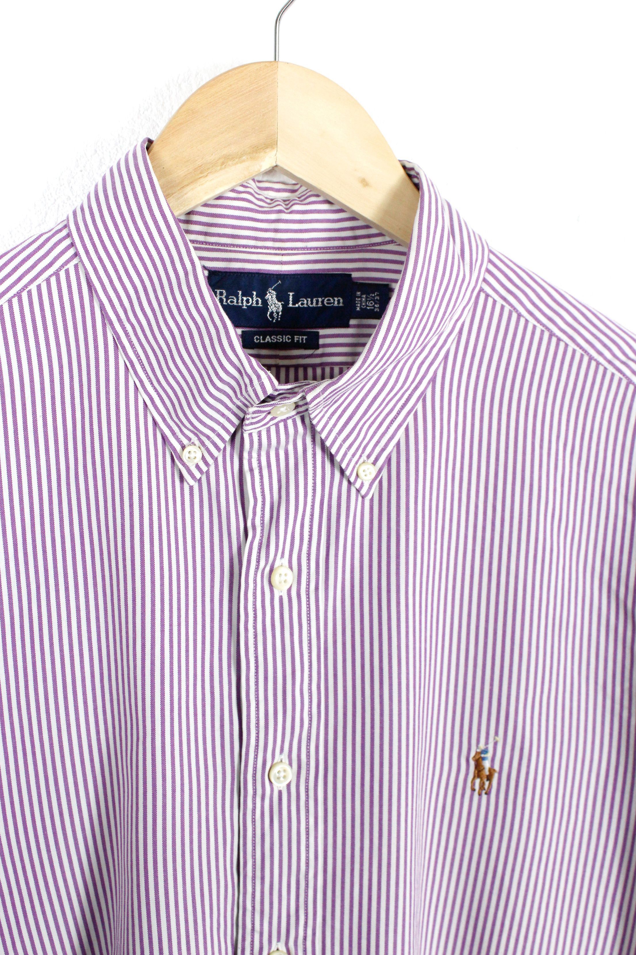 Polo Ralph Lauren Polo Ralph Lauren Pony Logo Striped Oxford Shirt Size US XL / EU 56 / 4 - 2 Thumbnail