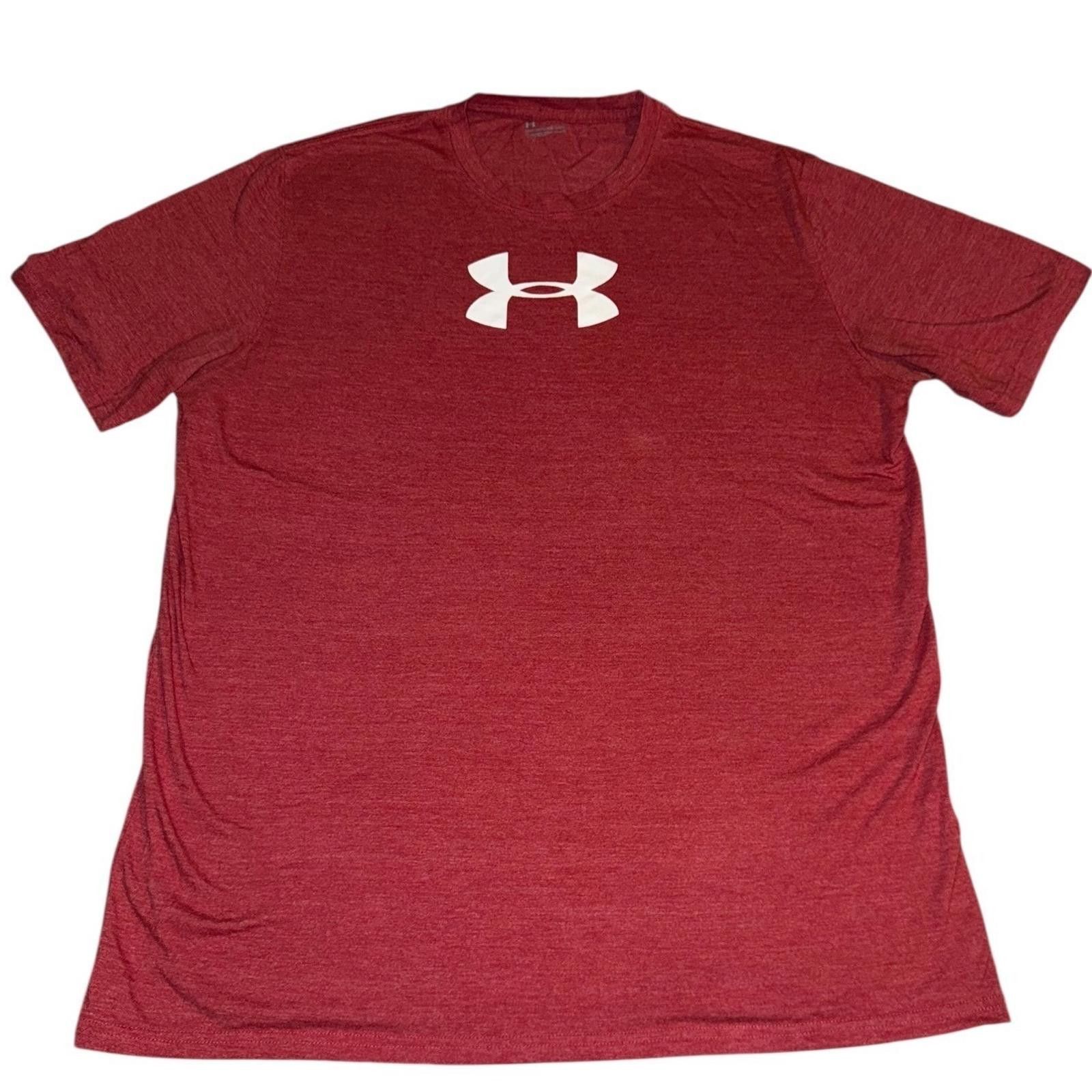 Under Armour Under Armour Mens XL Loose Fit Short Sleeve T-Shirt Red Logo Size US XL / EU 56 / 4 - 1 Thumbnail