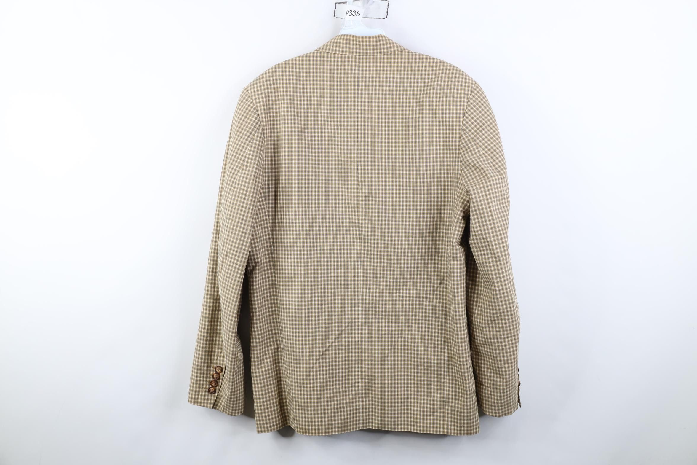 Gap Vintage 90s Gap Button Suit Coat Blazer Jacket Plaid Cotton Size US S / EU 44-46 / 1 - 14 Thumbnail