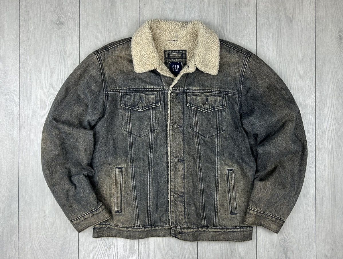 Gap × Vintage GAP Vintage Denim Sherpa Jacket Size M Size US M / EU 48-50 / 2 - 1 Thumbnail