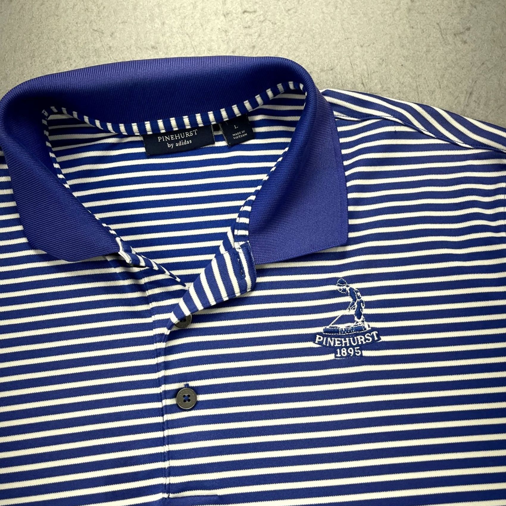 Adidas Nike Adidas Pinehurst Golf Polo Shirt Mens L Blue White Logo Top 100 Size US L / EU 52-54 / 3 - 2 Thumbnail
