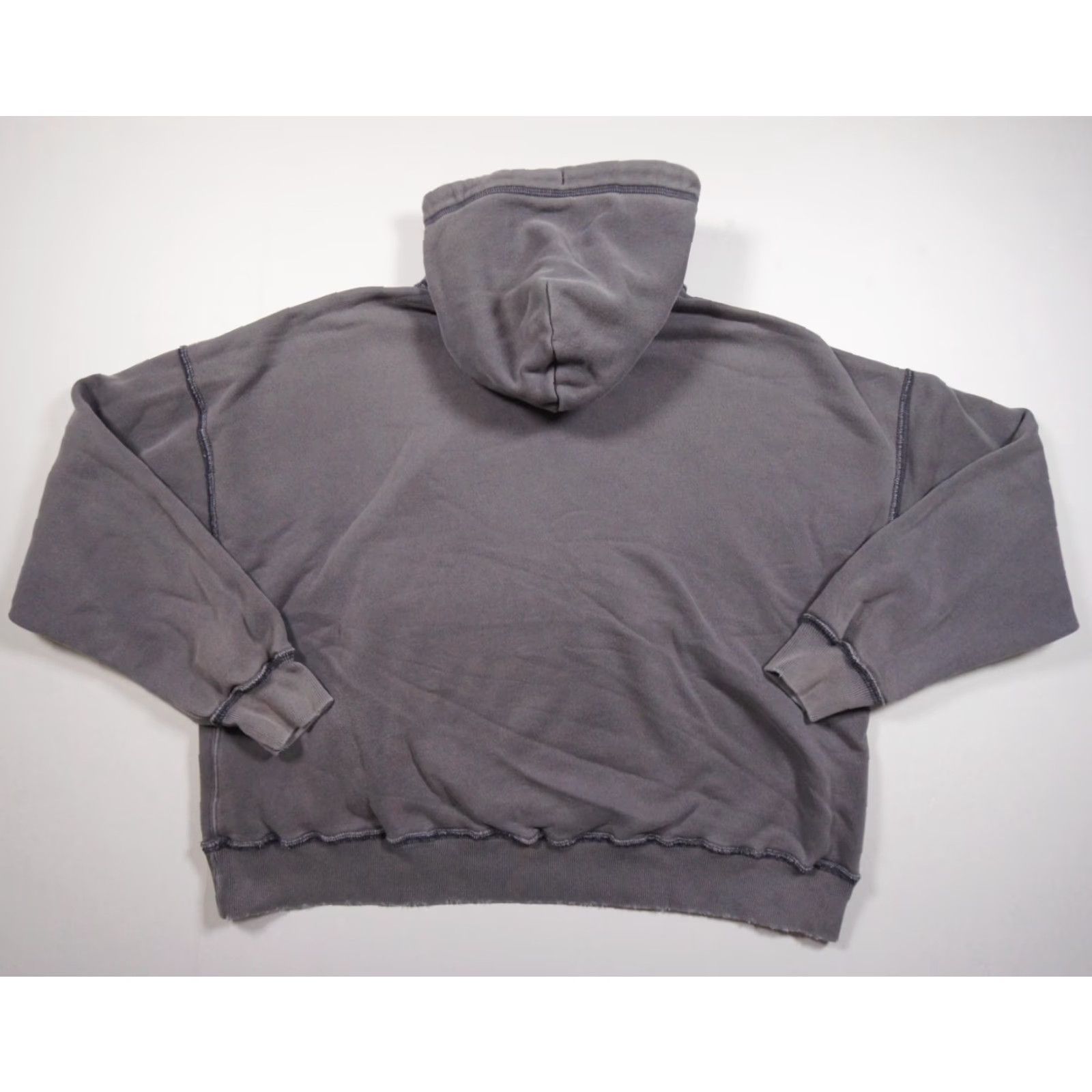 Abercrombie & Fitch Abercrombie & Fitch Sweatshirt Womens Small Gray Hoodie Cropped Faded Distressed Size S / US 4 / IT 40 - 5 Thumbnail