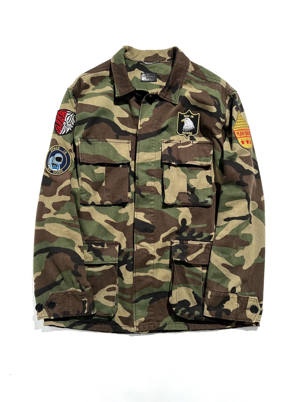 Saint Laurent SS16 Hedi Slimane M65 Camo Patched Jacket