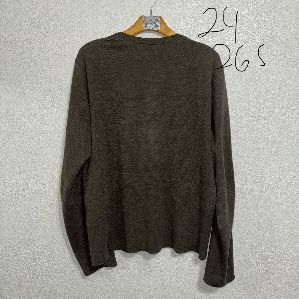 Vintage Vintage Forrest Green Waffle Knit Thermal Henley Size US XL / EU 56 / 4 - 3 Thumbnail