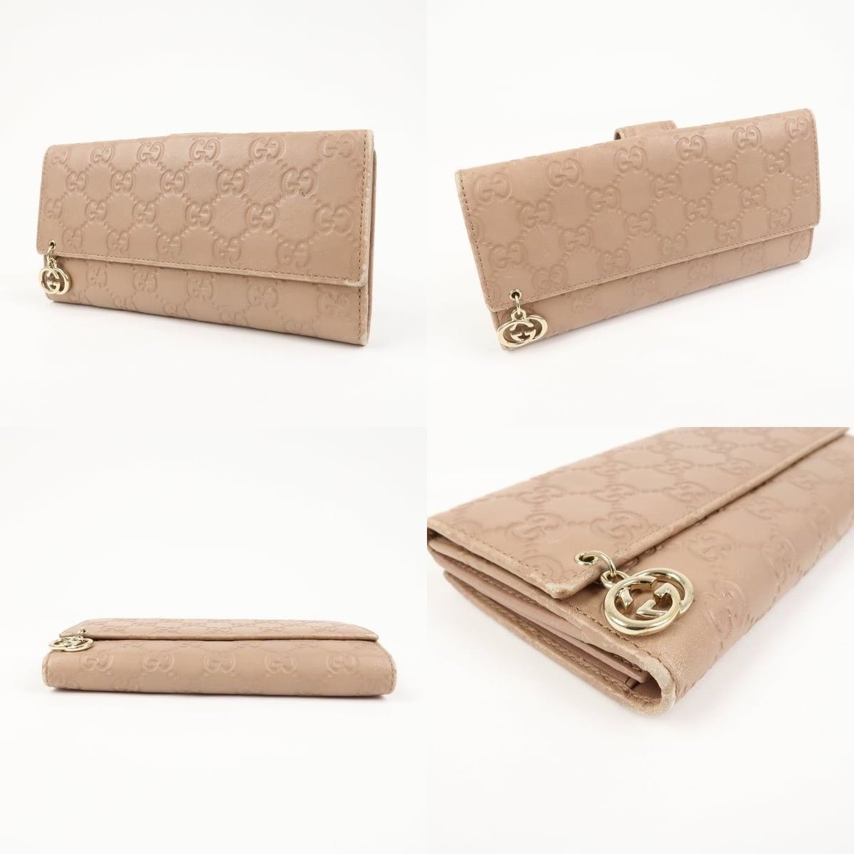 Gucci Gucci Guccissima Interlocking G Leather Wallet Tan Size ONE SIZE - 3 Thumbnail