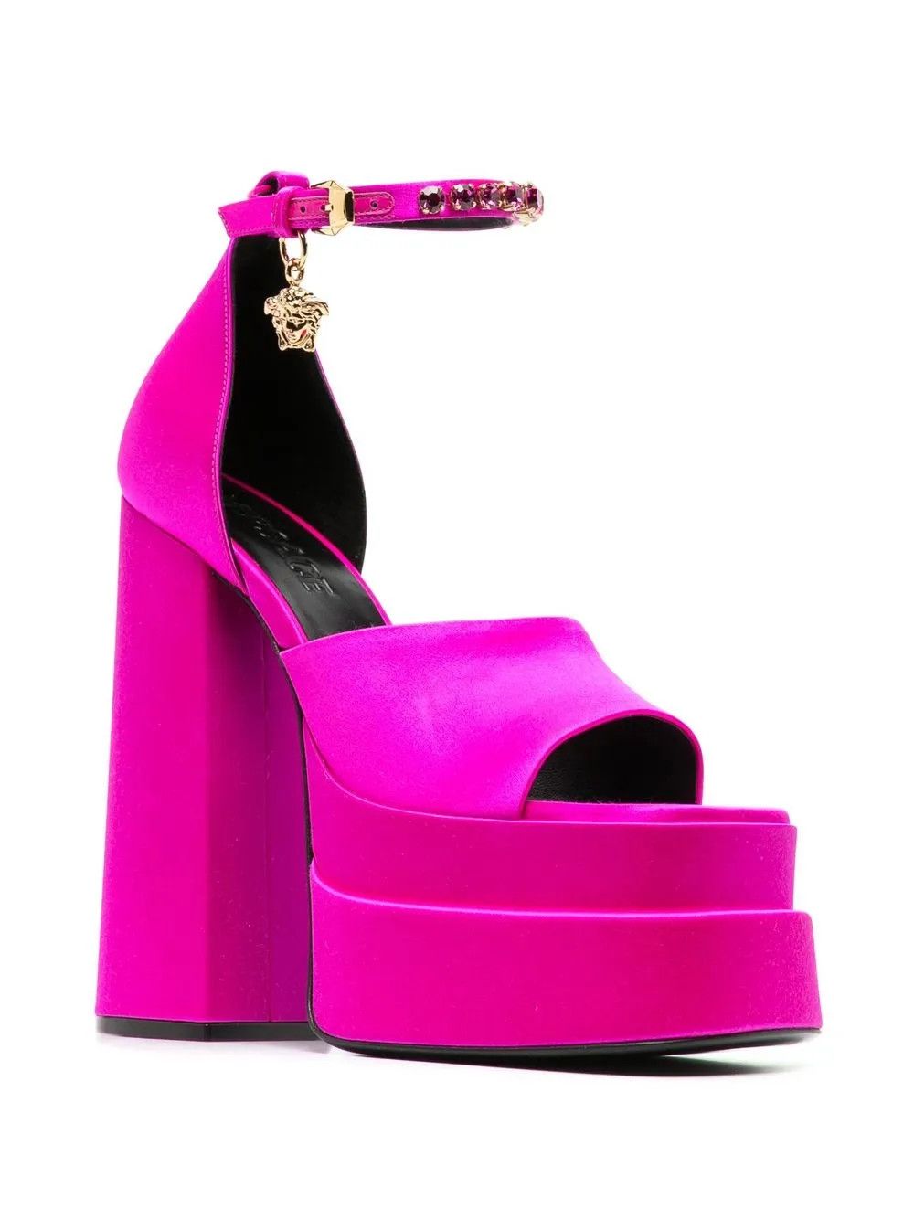 Versace o1y0226 Ankle Strap Sandals in Fuchsia Size US 7 / IT 37 - 2 Thumbnail