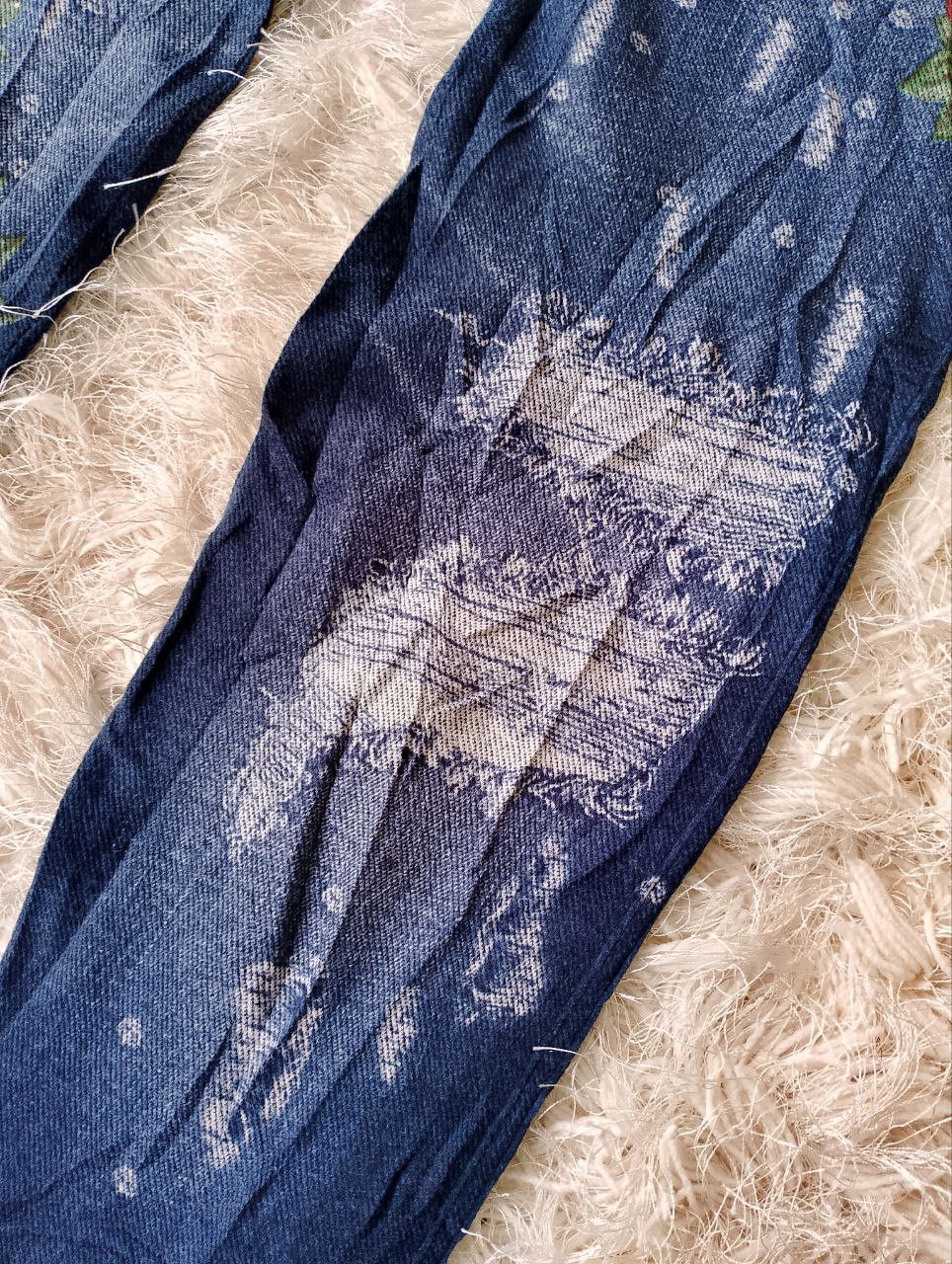 If Six Was Nine FLORAL Distressed Sketch Denim Legging Size 26" / US 2 / IT 38 - 9 Thumbnail