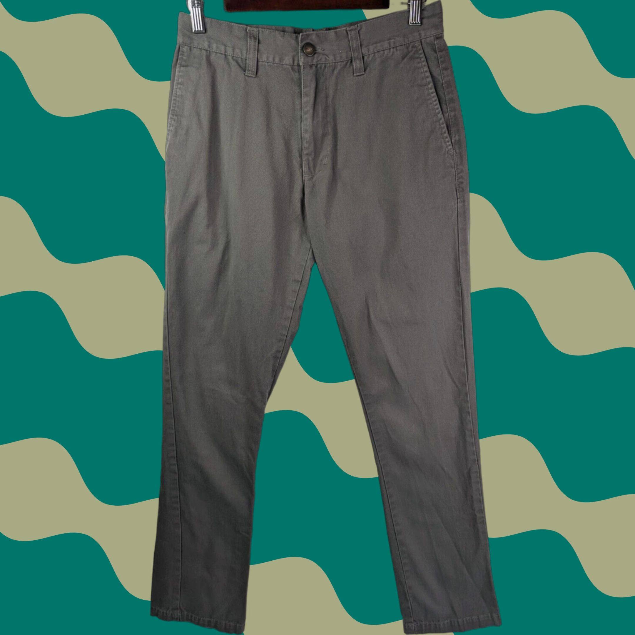 RVCA RVCA Pants City Chino Regular Size 28 Gray Cotton 5-Pocket Straight Inseam 31 Men Vintage No Size US 28 / EU 44 - 1 Thumbnail