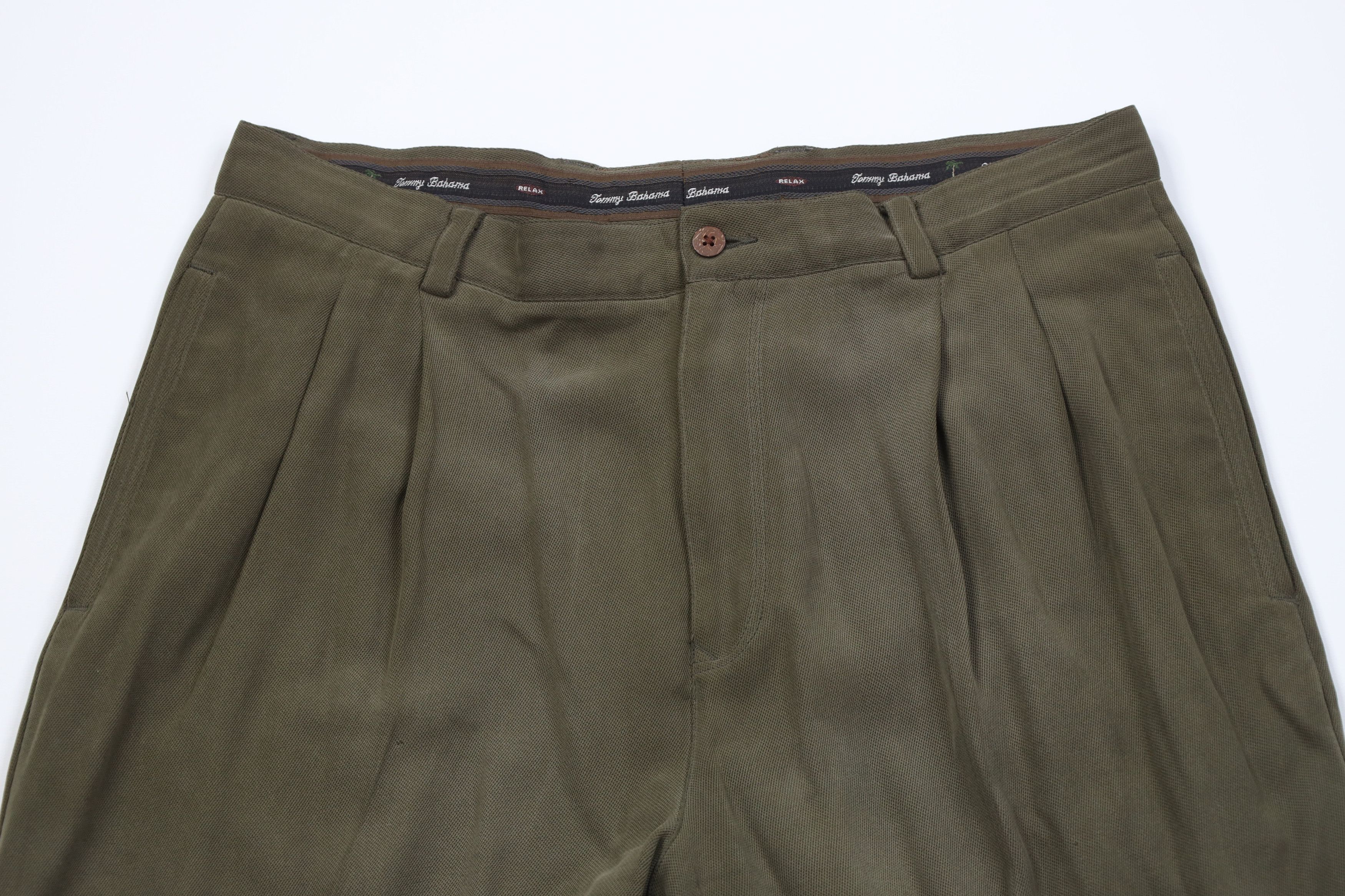 Tommy Bahama Vintage 90s Tommy Bahama Wide Leg Chino Pants Trousers Green Size US 36 / EU 52 - 2 Thumbnail
