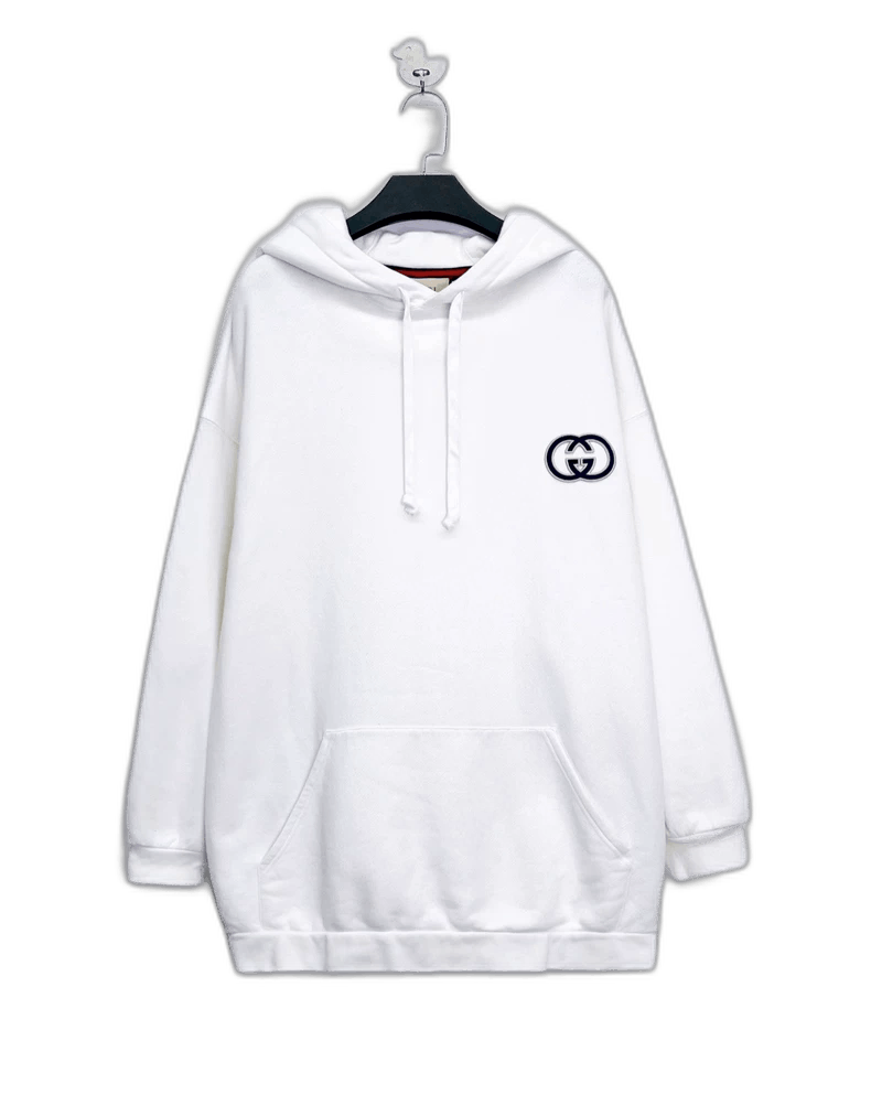 Gucci Gucci Embroidered Logo White Hoodie-yf Size US L / EU 52-54 / 3 - 1 Thumbnail