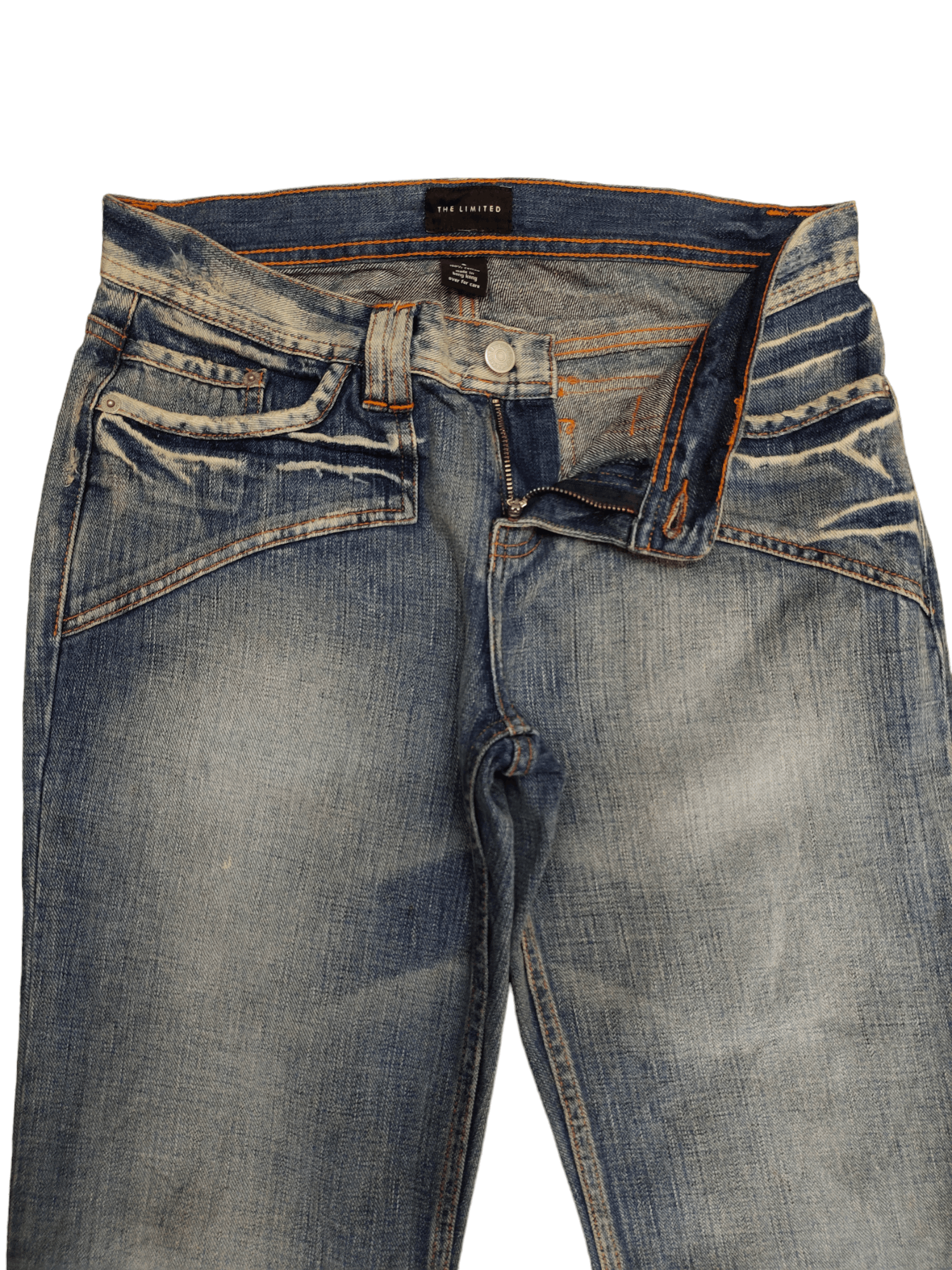 Le Grande Bleu (L.G.B.) Flare Jeans The Limited Distress Faded Low Rise Boot Cut Y2k Size US 30 / EU 46 - 10 Thumbnail