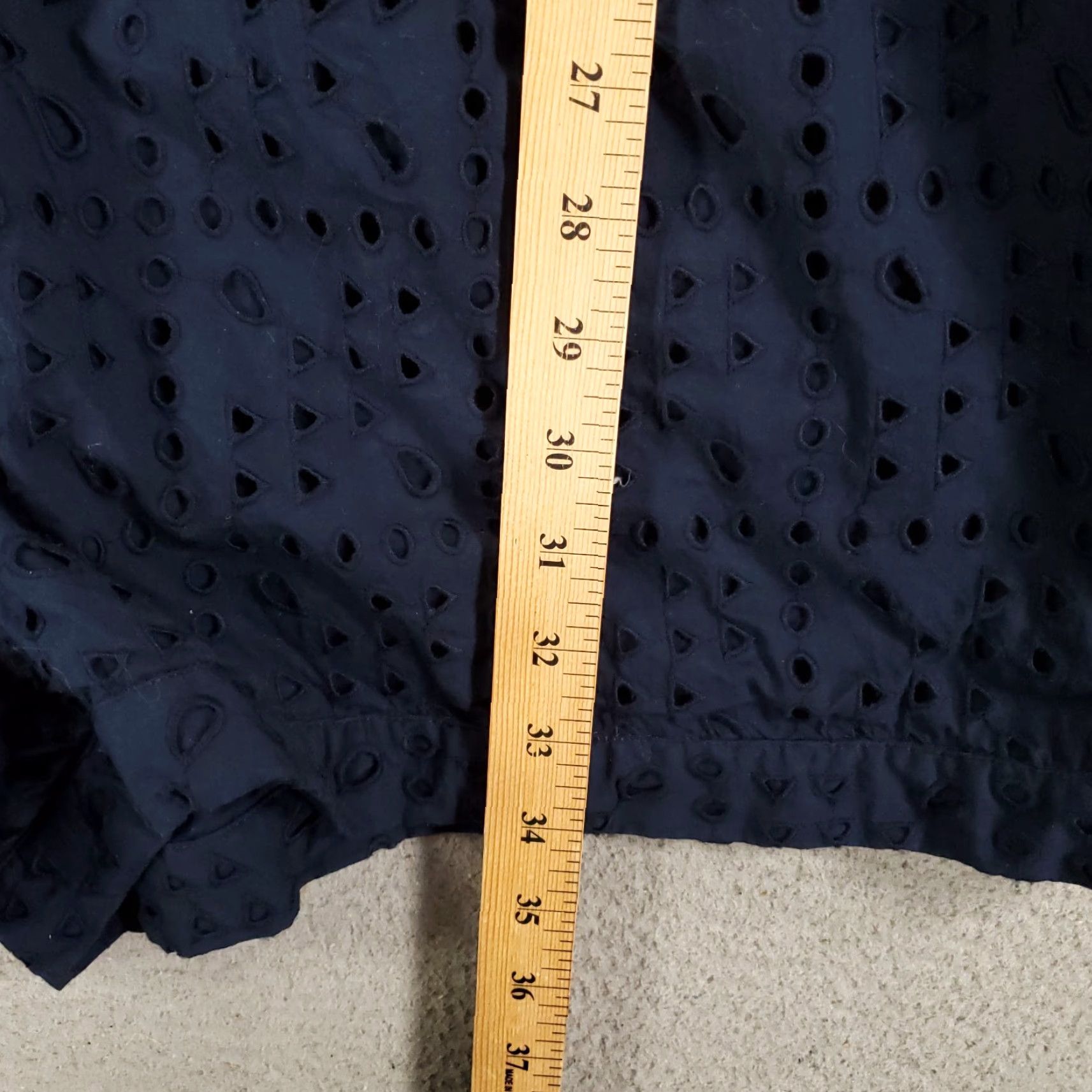 Loft LOFT Womens Romper Size 14 Blue Short Sleeve Button Front Cutouts Pockets 1 Piece Casual Travel Vintage: No Size 36" / US 14 / IT 50 - 7 Thumbnail