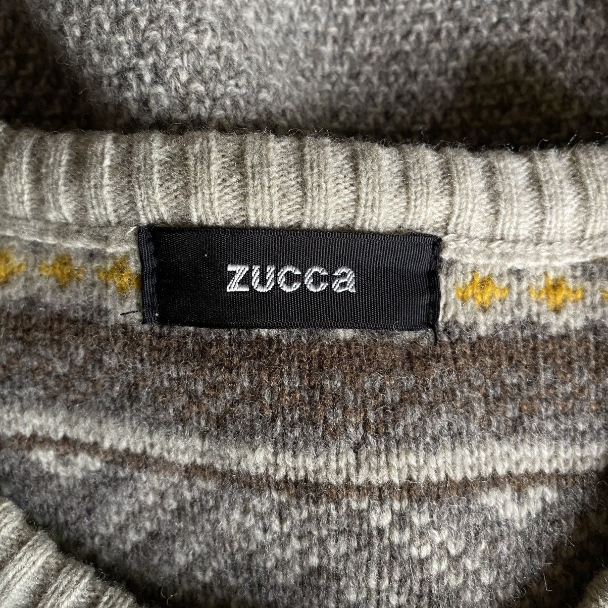 Zucca ZUCCA Gray & Yellow Knit Sweater Size L / US 10 / IT 46 - 9 Thumbnail