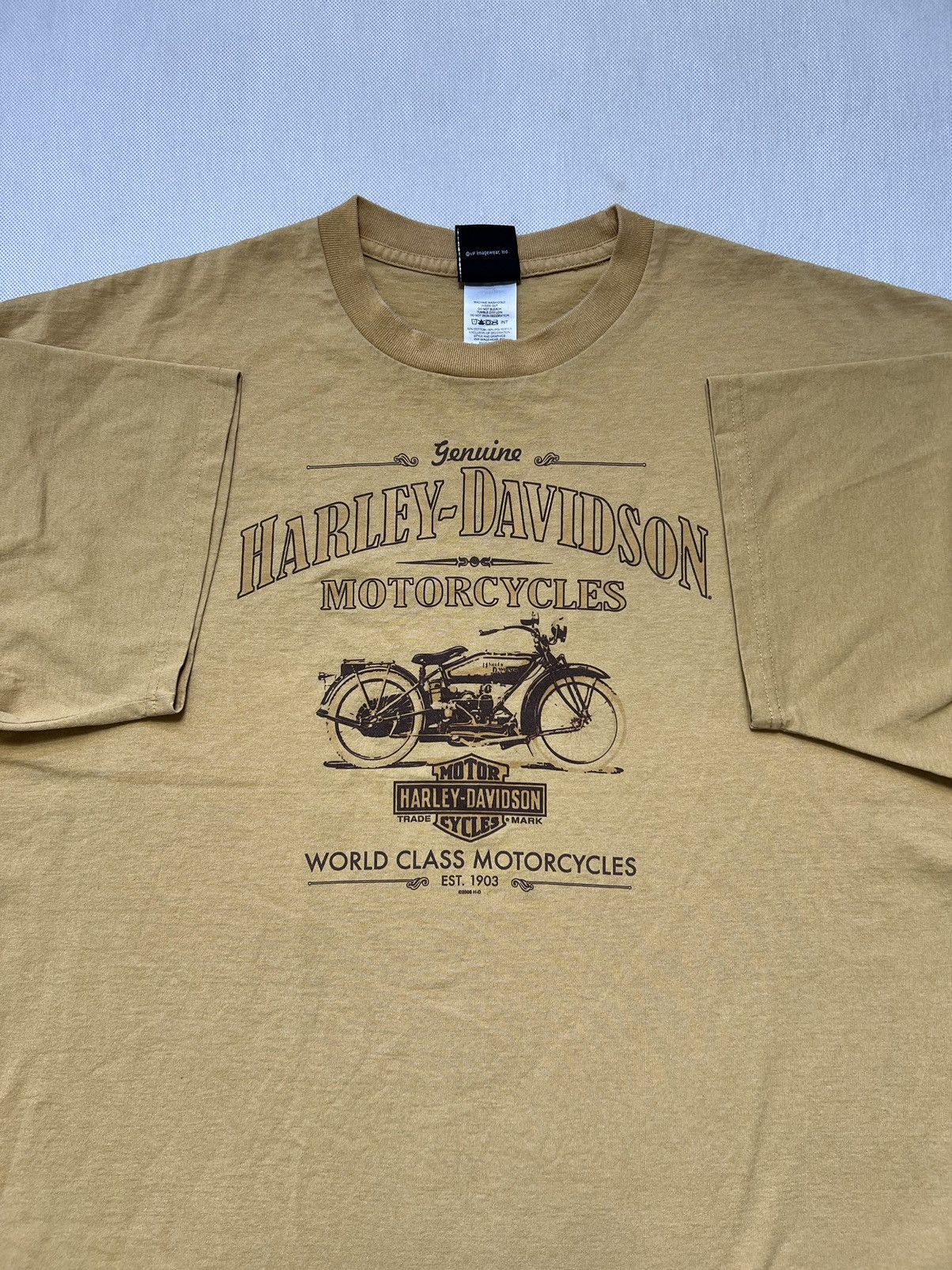 Harley Davidson × Vintage Baggy Tshirt Harley Davidson Motor Cycles Alton Vintage Size US XXL / EU 58 / 5 - 3 Thumbnail