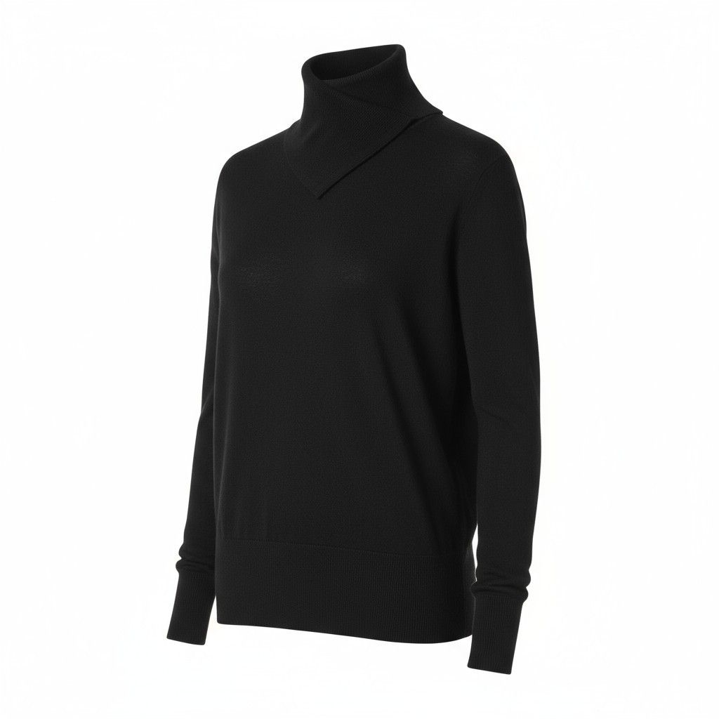 Allsaints Wool Turtleneck Sweater Long Sleeve Black Size S / US 4 / IT 40 - 1 Thumbnail