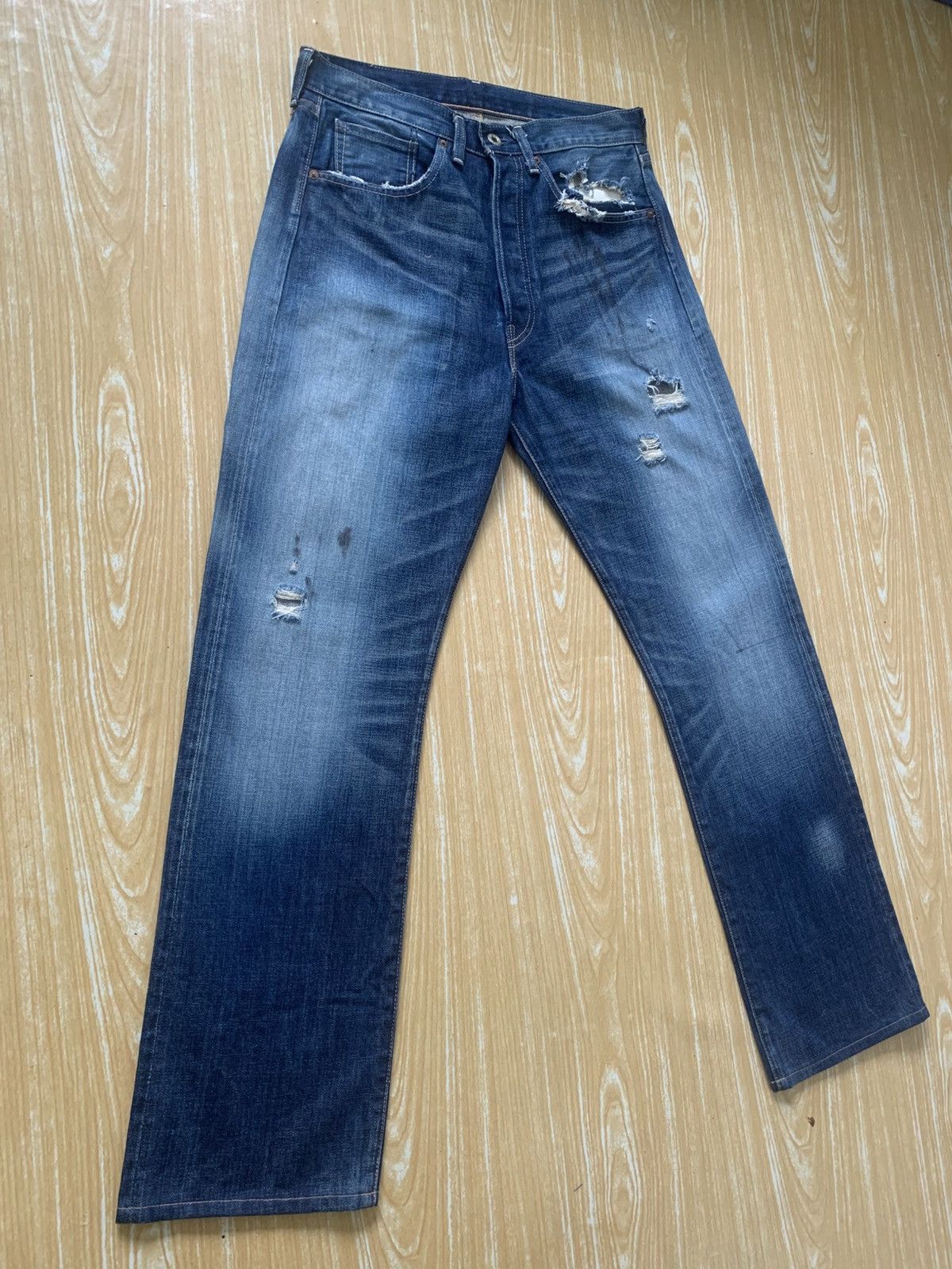 Levi's Distressed Levis Lot44501 WW2 Repro Selvedge Made In Japan Size US 30 / EU 46 - 3 Thumbnail