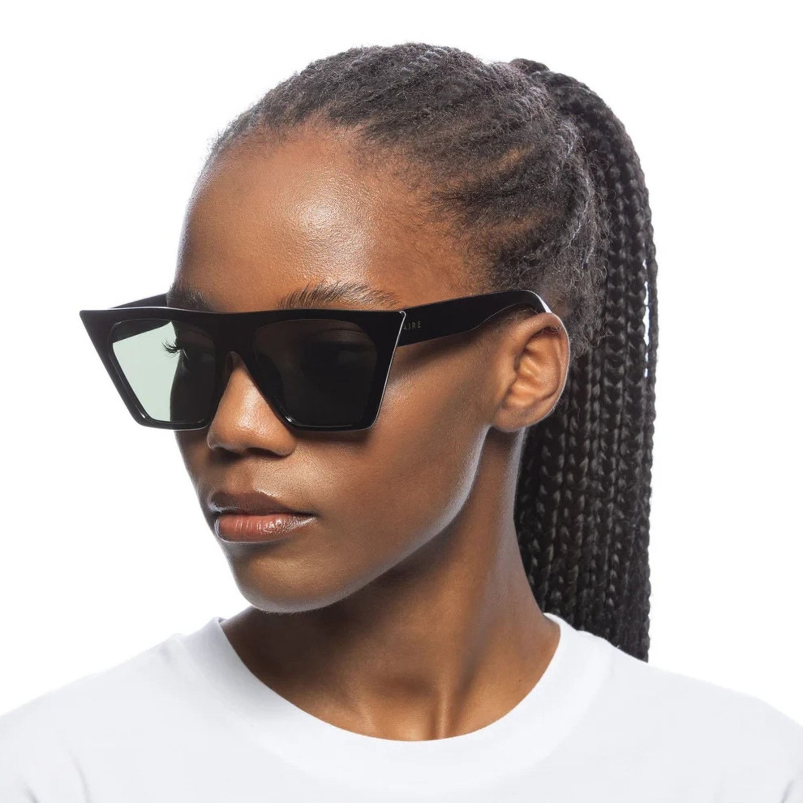 Other AIRE QUASAR BLACK OVER-SIZED CAT EYE SUNGLASSES - NEW W/CASE Size ONE SIZE - 2 Thumbnail