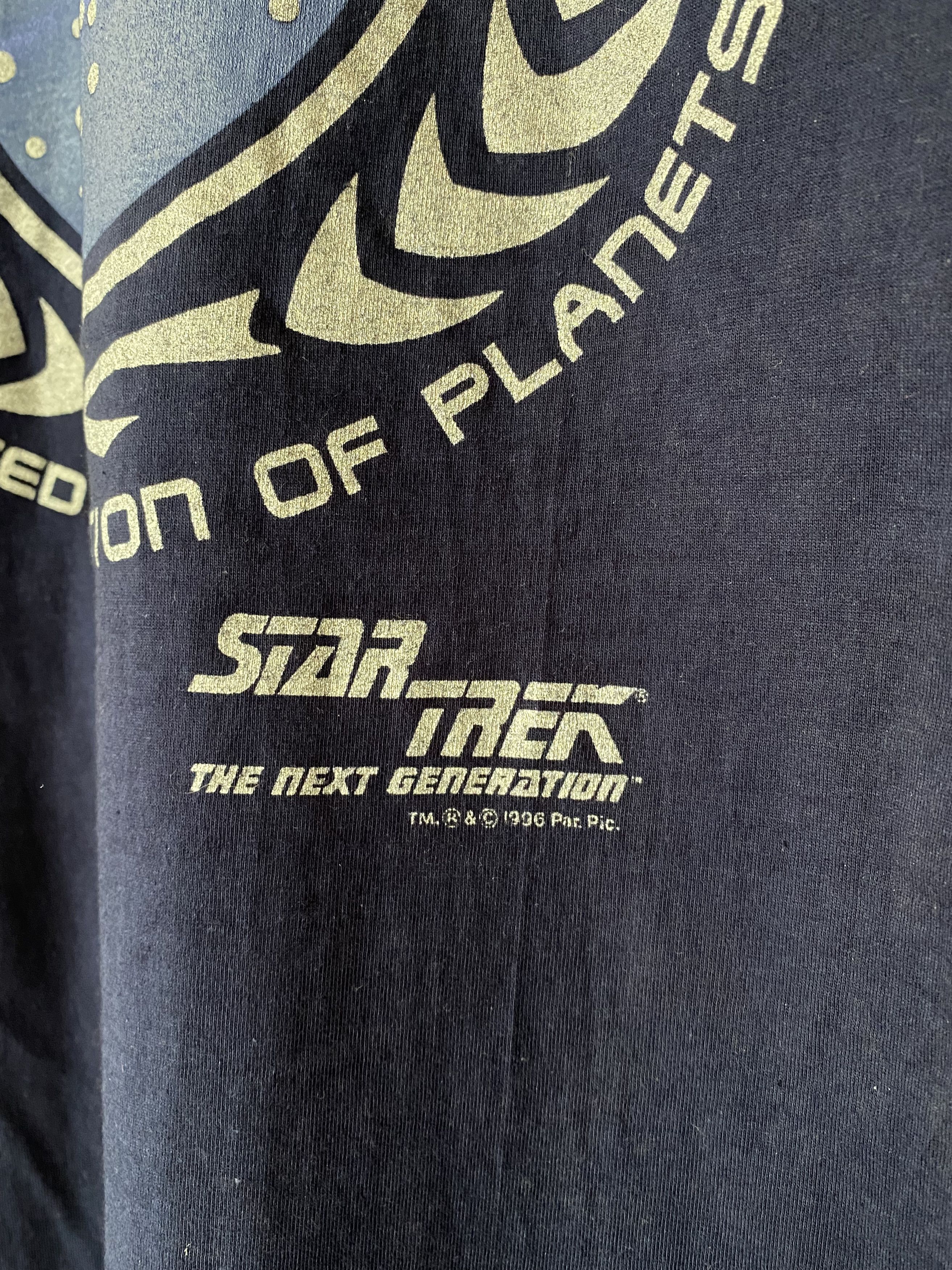 Vintage Vintage 1996 Star Trek Movie Series Navy Blue T-shirt Size US M / EU 48-50 / 2 - 11 Thumbnail