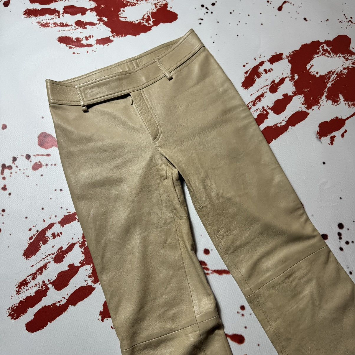 Gucci vintage leather pants gucci very rare double knee Size 26" / US 2 / IT 38 - 2 Thumbnail