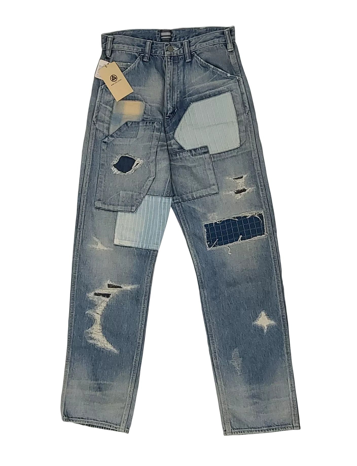 Momotaro Jeans Momotaro Patchwork Distressed Denim Jeans Size 30 Size US 30 / EU 46 - 1 Thumbnail