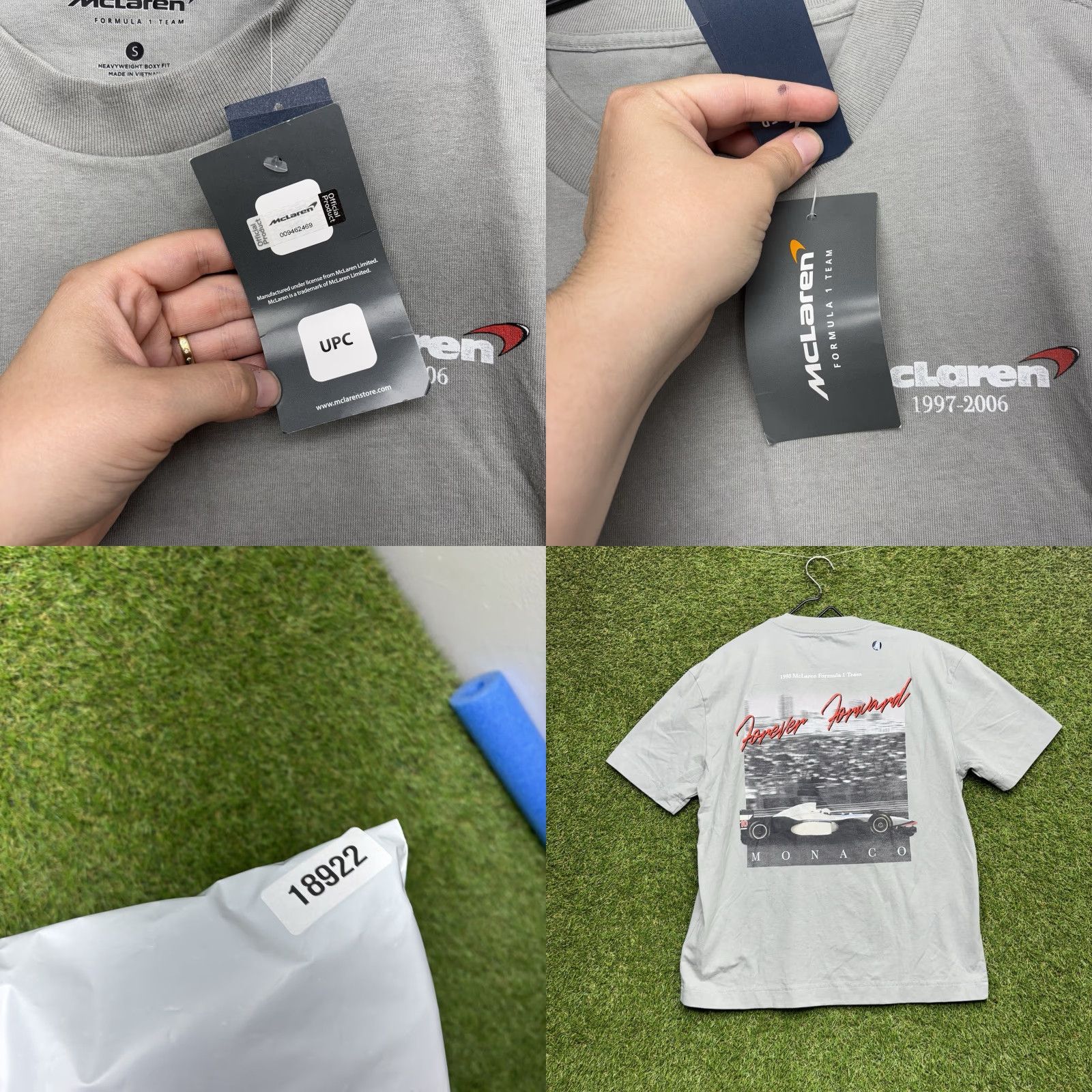 Vintage McLaren Shirt Mens Small Gray Crew Neck Cotton 2020s Moncao Tribute 1998 Notation NWT T-Shirt US Sold Online Size US S / EU 44-46 / 1 - 8 Thumbnail