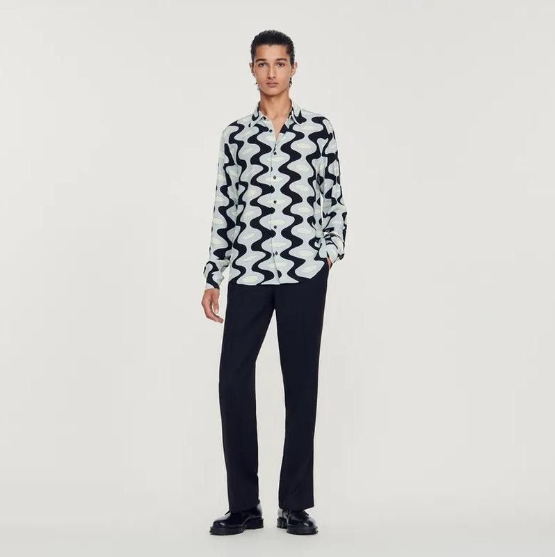 Sandro Sandro Print Shirt - Large Size US L / EU 52-54 / 3 - 7 Thumbnail
