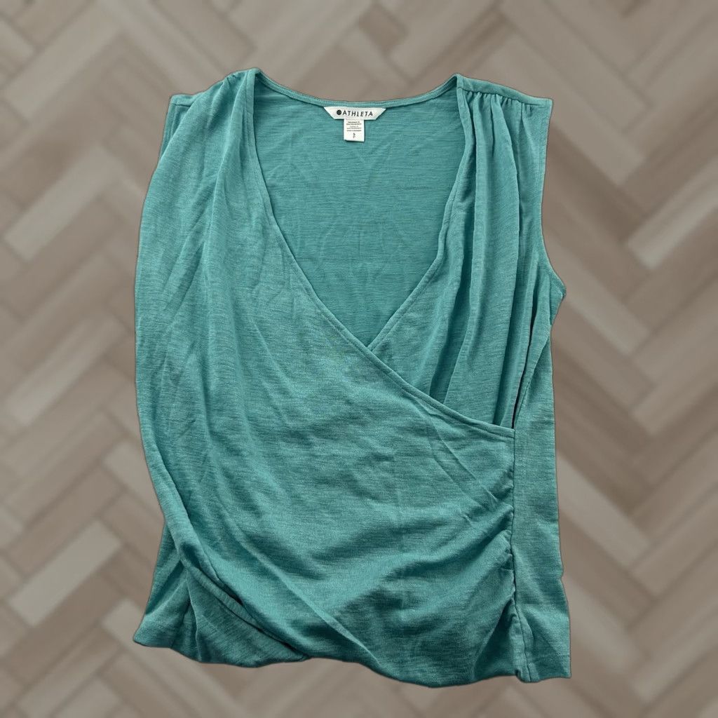 Athleta Athleta Tank Women S Sleeveless Breezy Wrap Blue Size S / US 4 / IT 40 - 1 Thumbnail