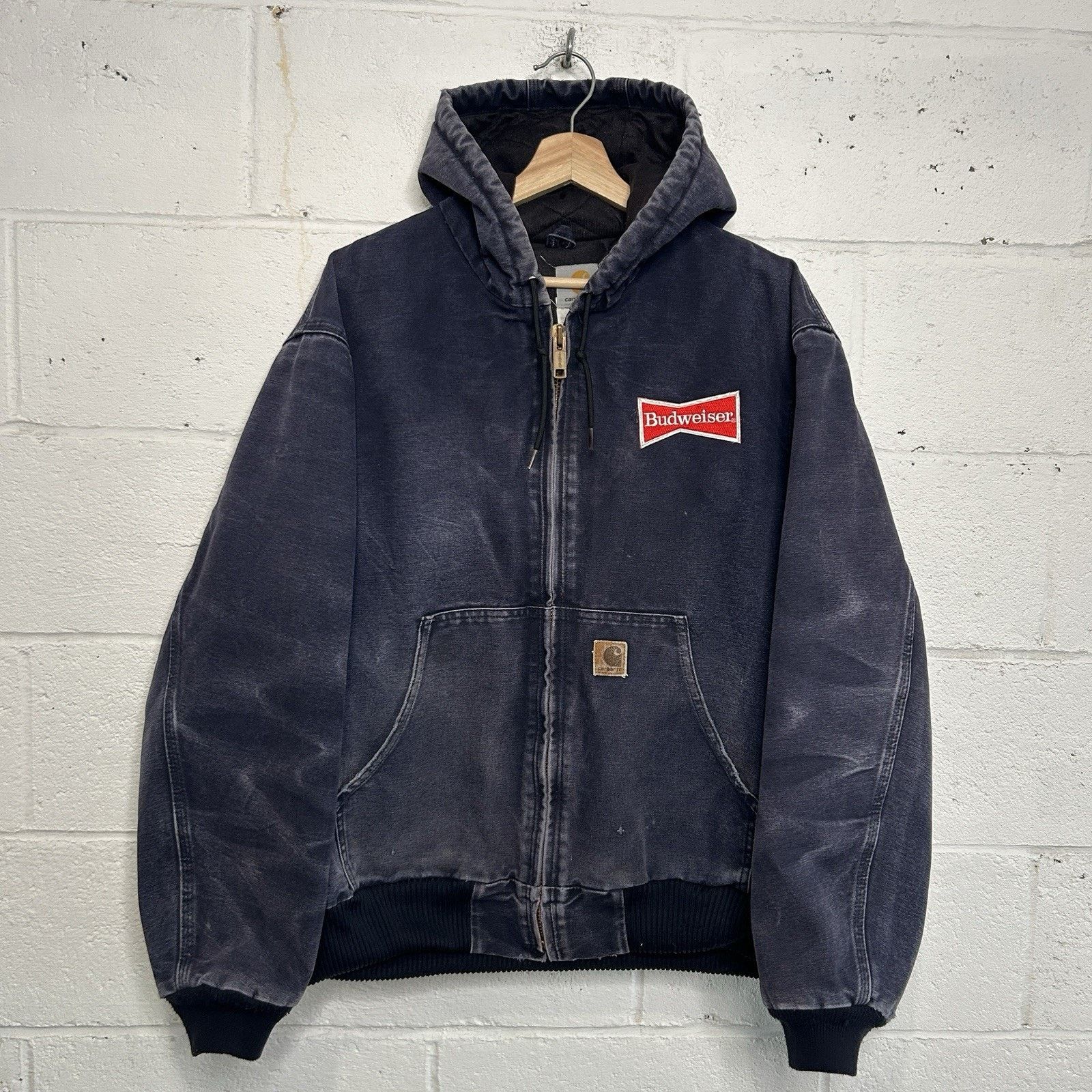 Carhartt Vintage Carhartt Hooded Active Jacket “Midnight Blue” J130 Size US L / EU 52-54 / 3 - 1 Thumbnail
