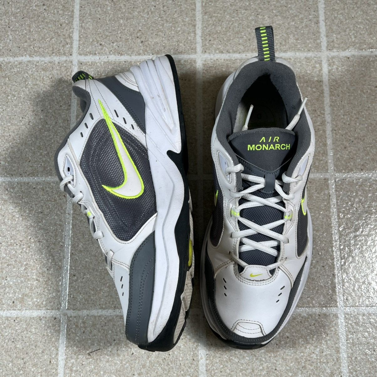 Nike Nike Air Monarch IV sz 10.5 White Grey Green Walking Shoes Size US 10.5 / EU 43-44 - 4 Thumbnail