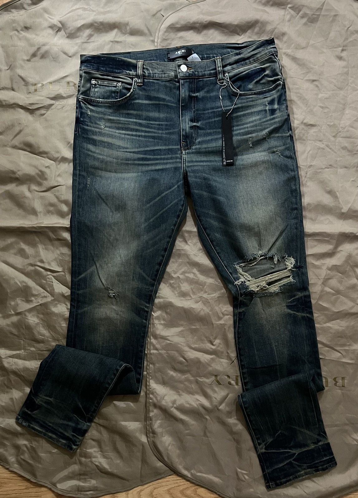Amiri Amiri denim indigo distressed size 38 Size US 38 / EU 54 - 1 Thumbnail