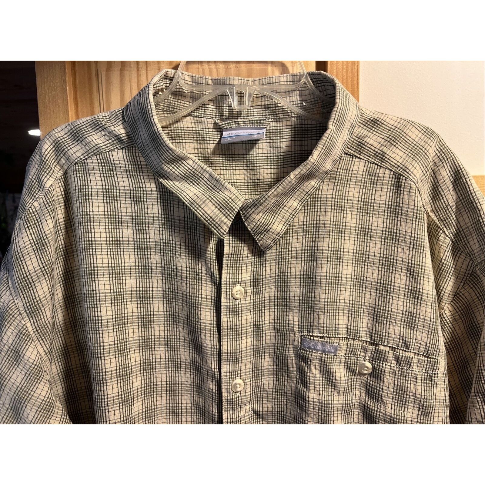 Columbia Columbia Sportswear Men’s XXL Beige Check SS Cotton Shirt Size US XXL / EU 58 / 5 - 4 Thumbnail