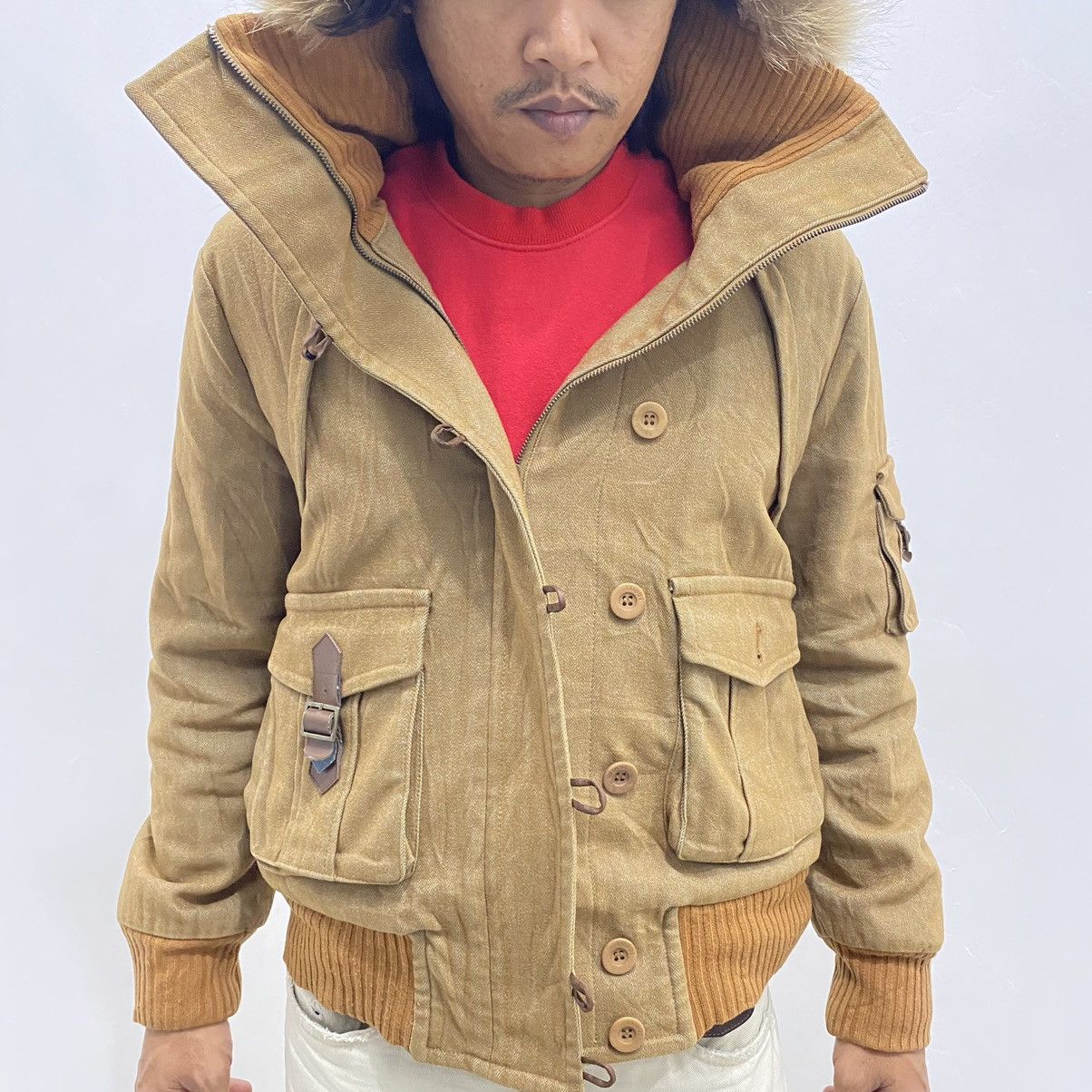 If Six Was Nine × Japanese Brand × Le Grande Bleu (L.G.B.) Vintage Egoist Fur Hooded Parka Jacket Size US M / EU 48-50 / 2 - 6 Thumbnail