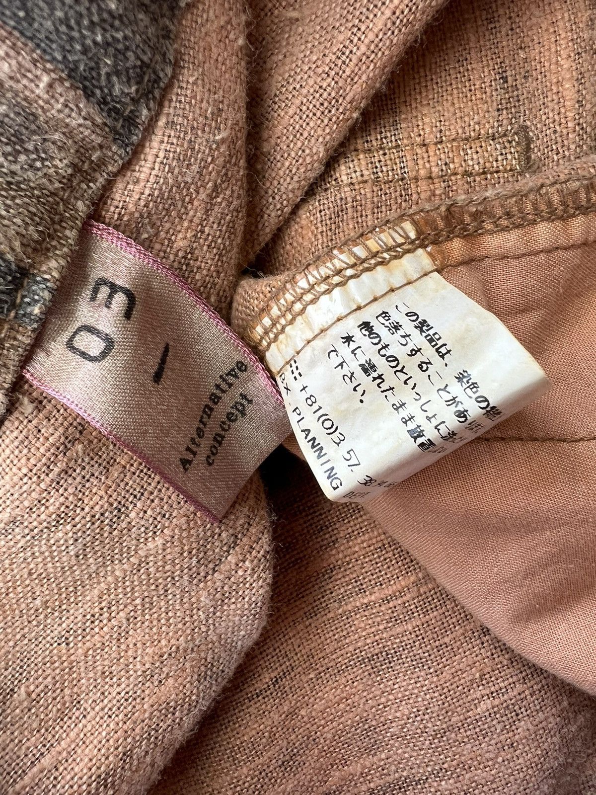 Vintage ALTERNATIVE CONCEPT Camo Linen Cargo Trouser Pant Size US 32 / EU 48 - 24 Thumbnail