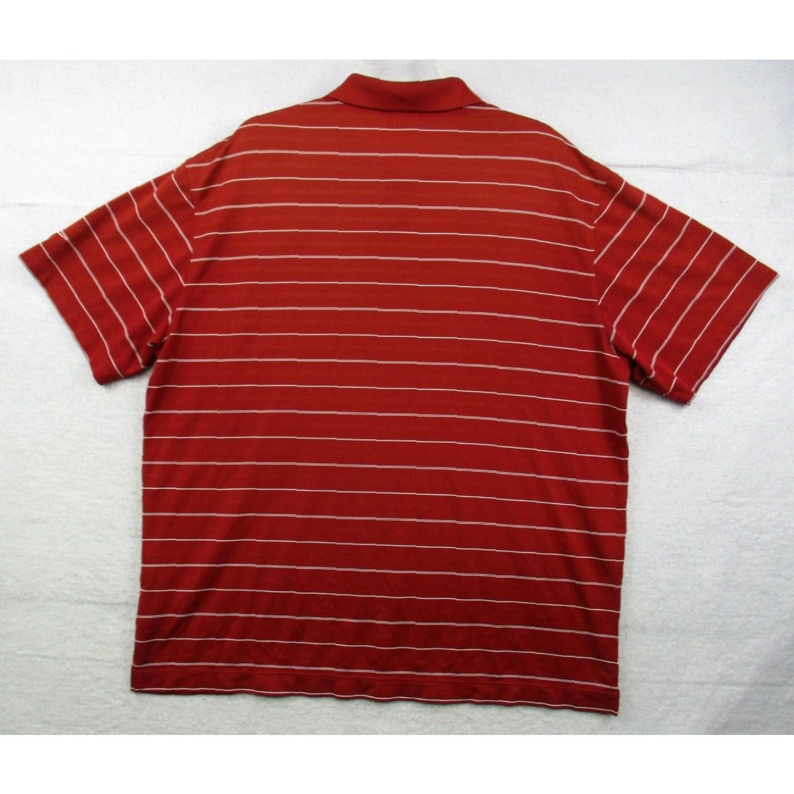 Nike Nike Golf Polo Shirt XL Mens Dri-Fit Red White Stripe Short Sleeve Size US XL / EU 56 / 4 - 3 Thumbnail