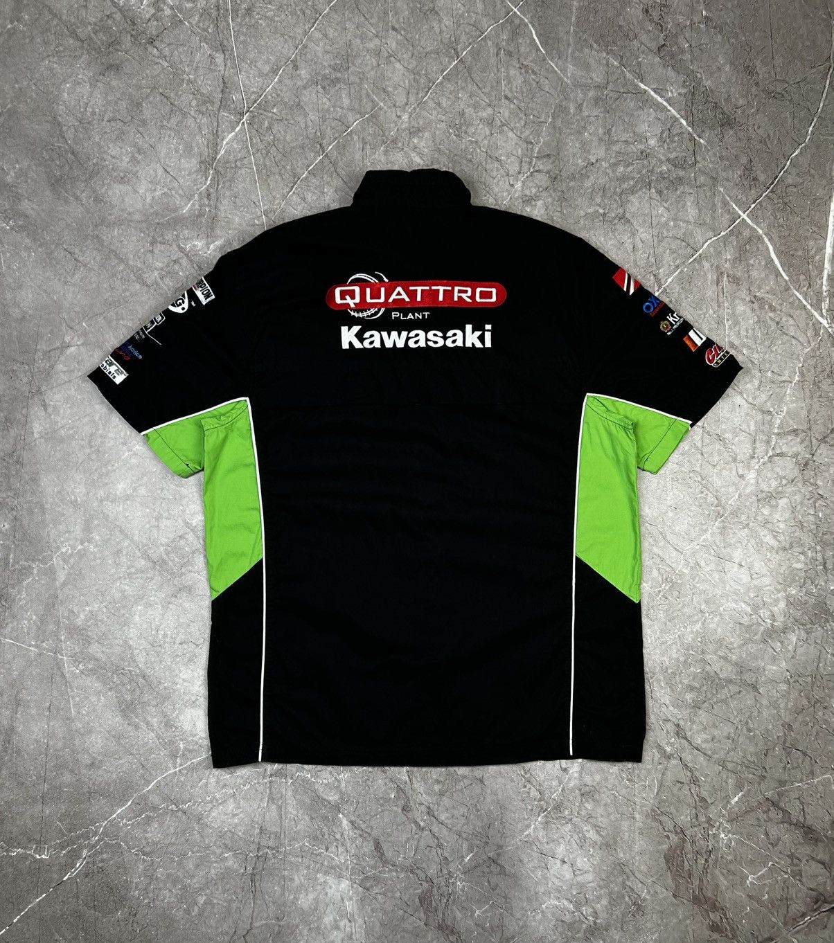 Formula 1 Kawasaki Vintage Racing Button Up Shirt Moto Size US XXL / EU 58 / 5 - 2 Thumbnail