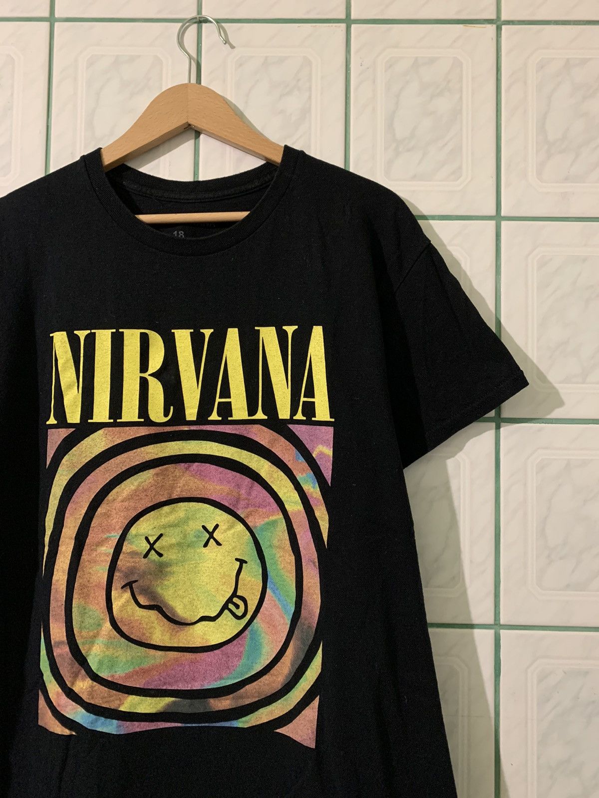 Band Tees × Vintage 2022 Nirvana Tie Dye Logo Tee Size US M / EU 48-50 / 2 - 2 Thumbnail
