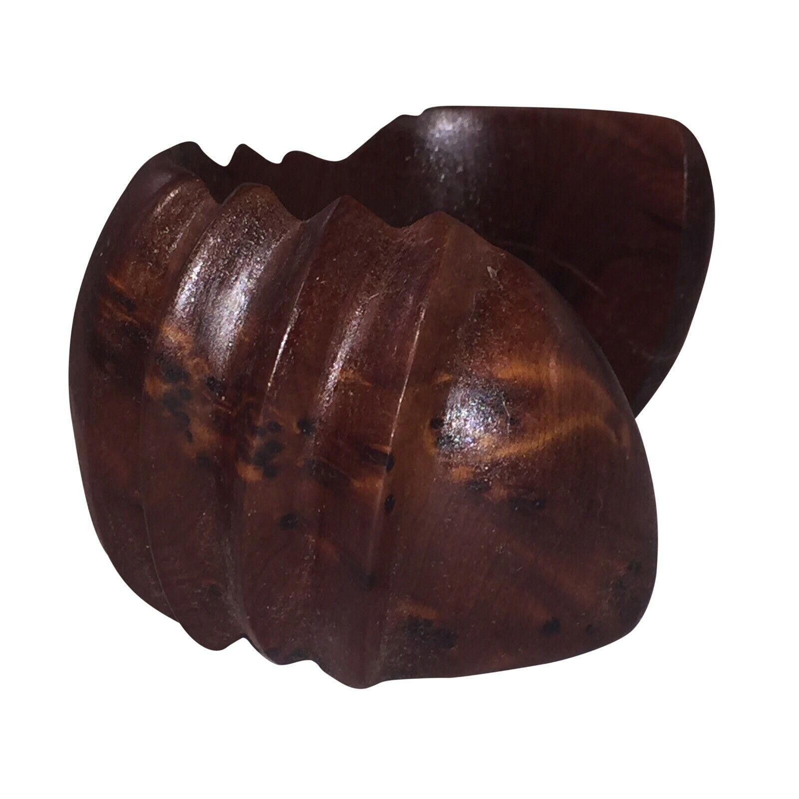 Designer Massive Burl Wood Carved Cuff Bracelet Size ONE SIZE - 4 Thumbnail