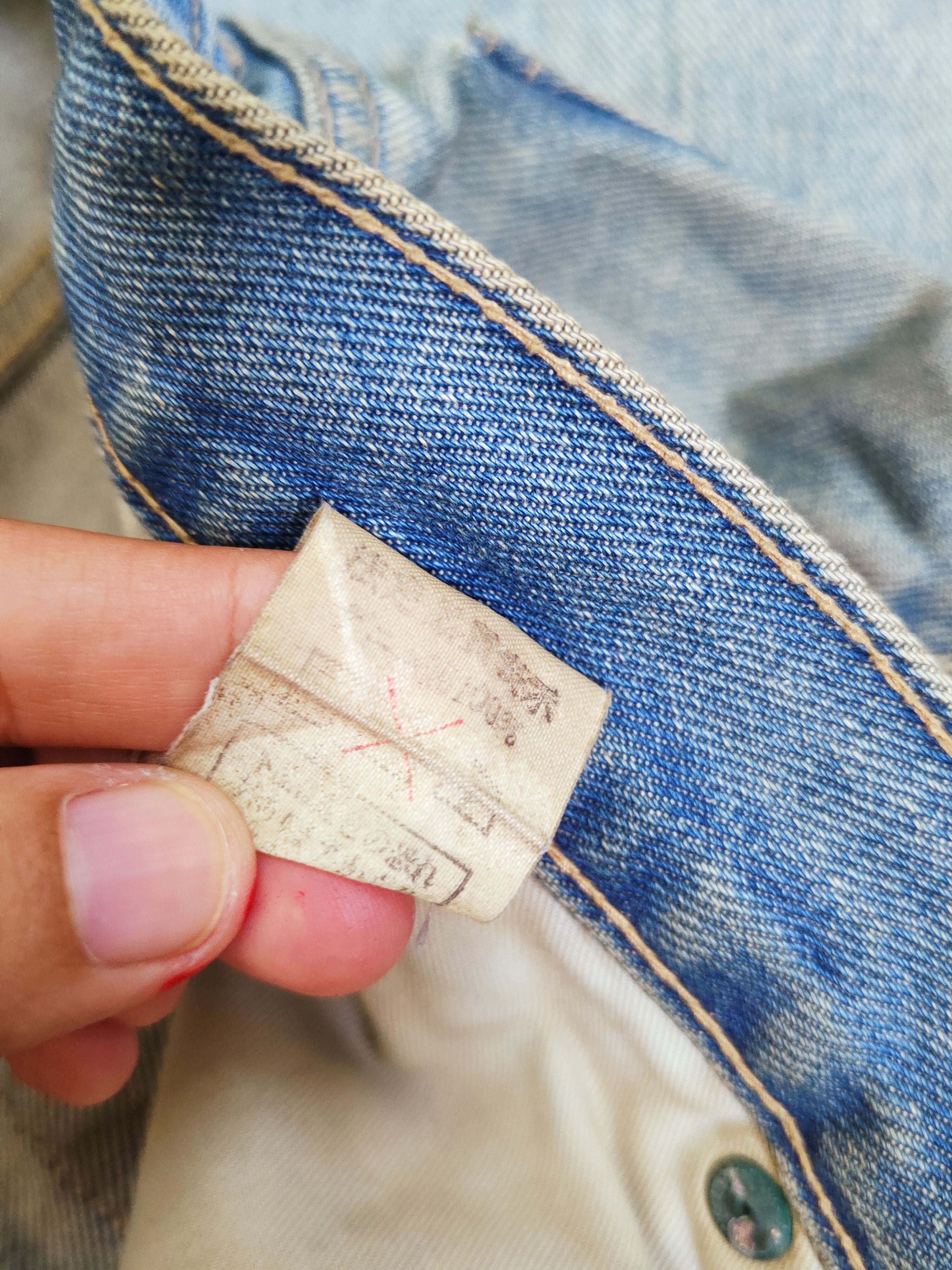 Japanese Brand Halley Stone Blue Faded Distressed Ripped Jeans #W504 Size US 34 / EU 50 - 16 Thumbnail