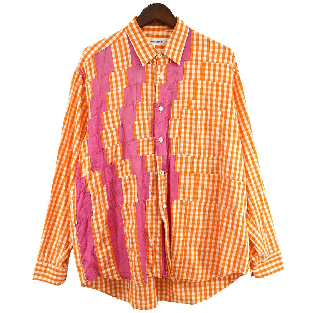 Comme des Garcons Oversized Patchwork Gingham Check Button Up Shirt Size US L / EU 52-54 / 3 - 1 Thumbnail