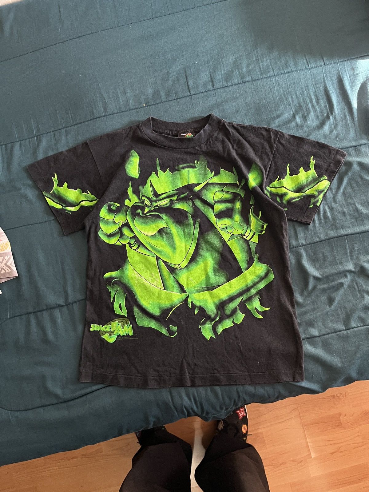 Vintage 1996” SwackHammer Space Jam AOP Print Green Warner Bros Size US S / EU 44-46 / 1 - 1 Thumbnail