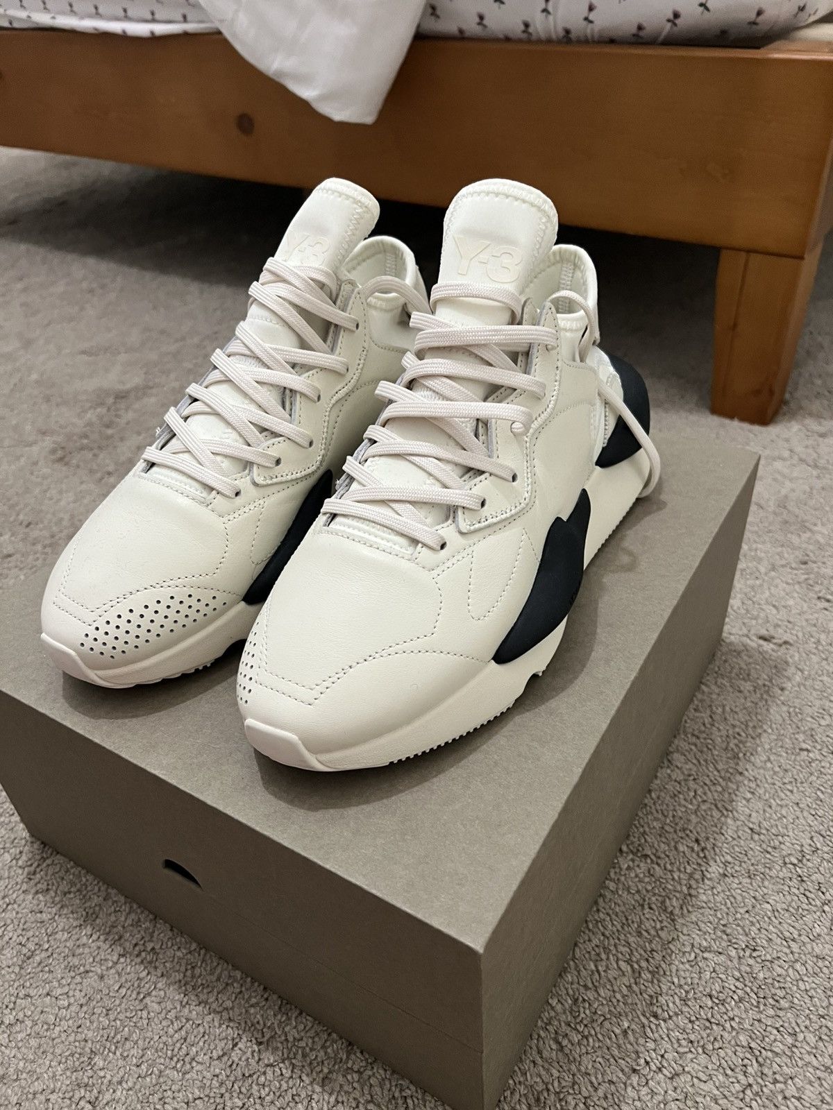 Y-3 Adidas Y-3 Kaiwa Cream White Black Size US 7.5 / EU 40-41 - 5 Thumbnail